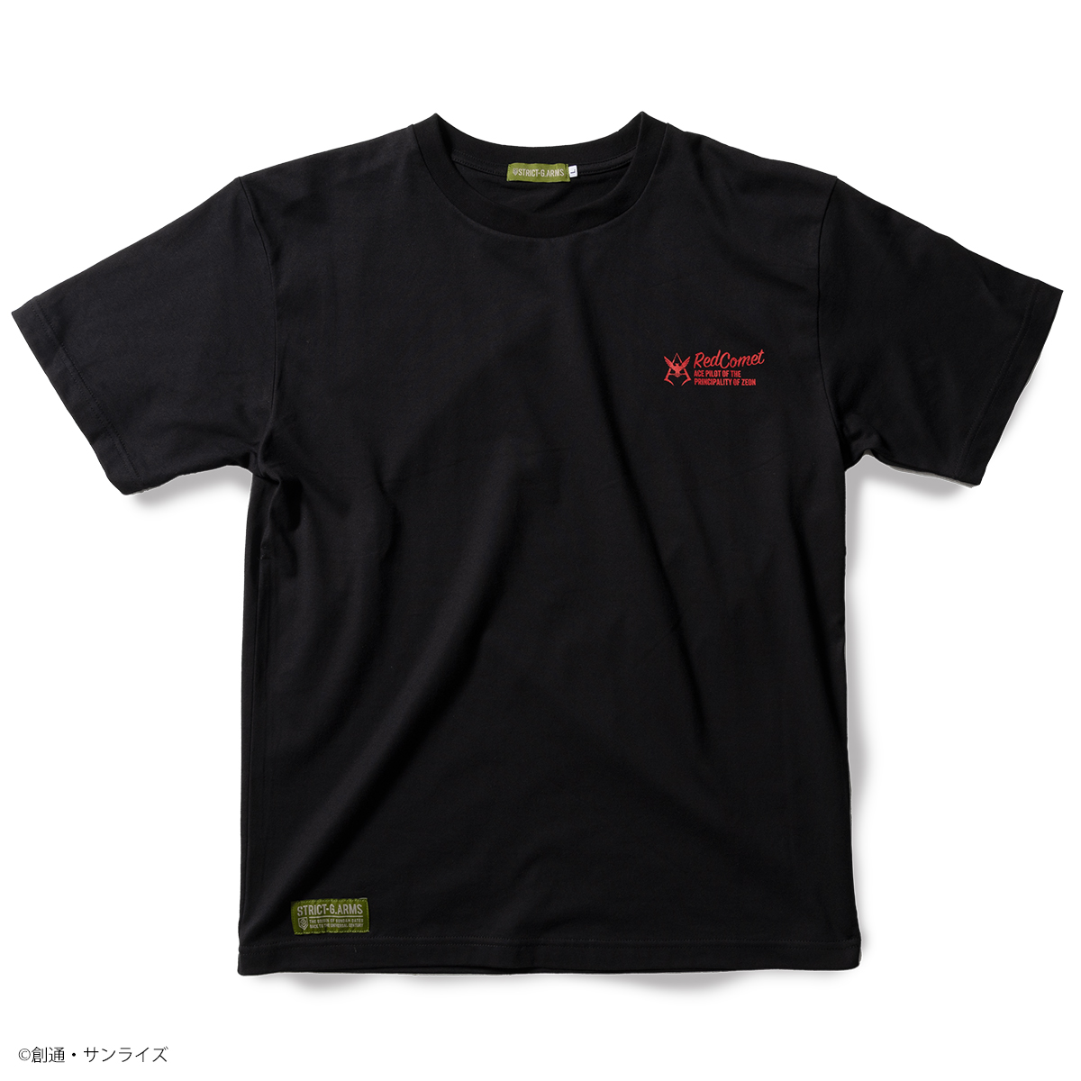 STRICT-G.ARMS『機動戦士ガンダム』ピンストライプ 半袖Tシャツ RED COMET