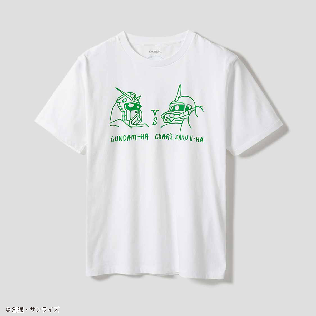 STRICT-G graniph『機動戦士ガンダム』半袖Tシャツ ガンダム派シャア専用ザク派(ガンダムハシャアセンヨウザクハTシャツ)