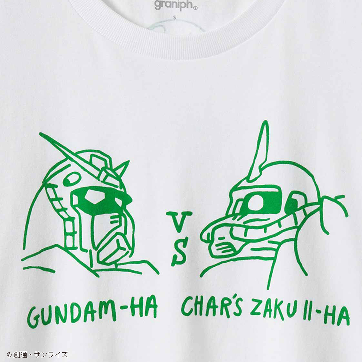 STRICT-G graniph『機動戦士ガンダム』半袖Tシャツ ガンダム派シャア専用ザク派(ガンダムハシャアセンヨウザクハTシャツ)