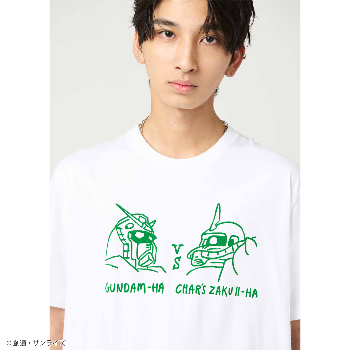 STRICT-G graniph『機動戦士ガンダム』半袖Tシャツ ガンダム派シャア専用ザク派(ガンダムハシャアセンヨウザクハTシャツ)