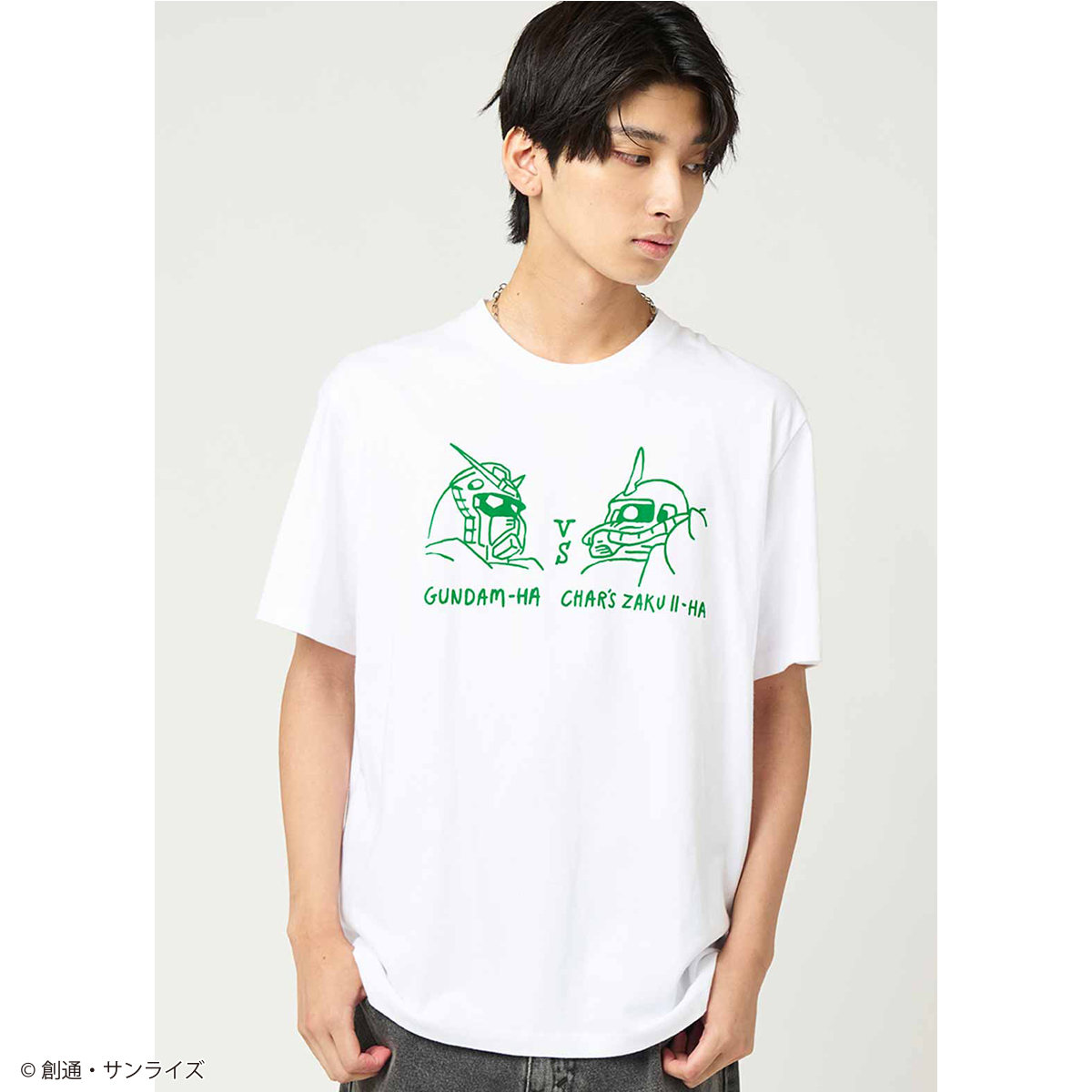 STRICT-G graniph『機動戦士ガンダム』半袖Tシャツ ガンダム派シャア専用ザク派(ガンダムハシャアセンヨウザクハTシャツ)