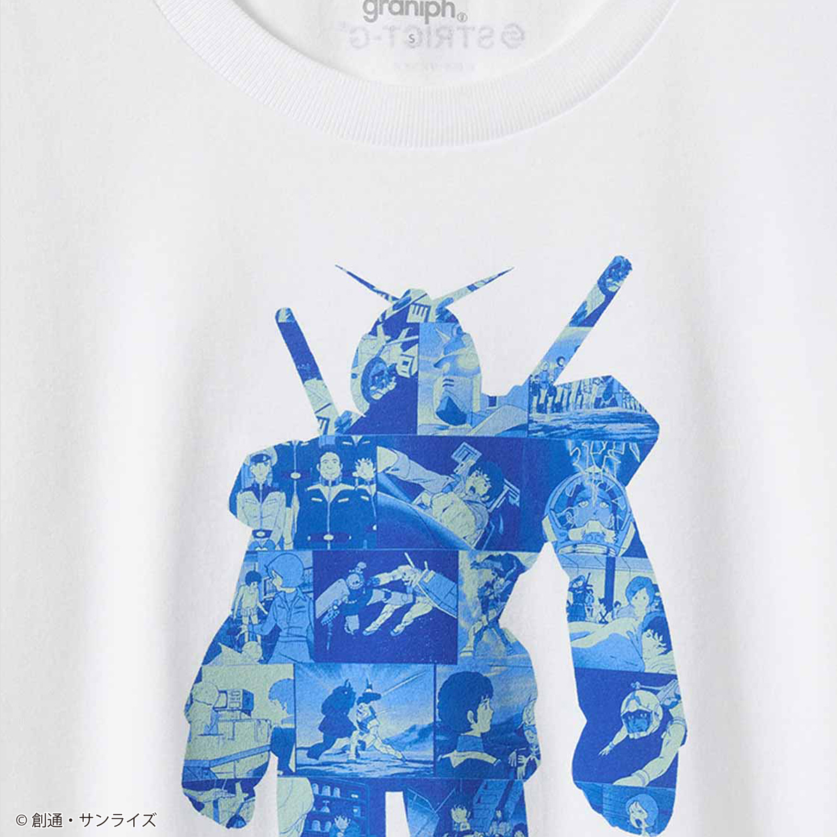 STRICT-G graniph『機動戦士ガンダム』半袖Tシャツ RX-78-2 ガンダムコラージュ(RX-78-2Tシャツ)