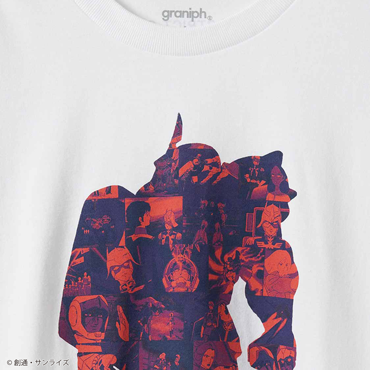 STRICT-G graniph『機動戦士ガンダム』半袖Tシャツ MS-06S シャアザクコラージュ(MS-06STシャツ)