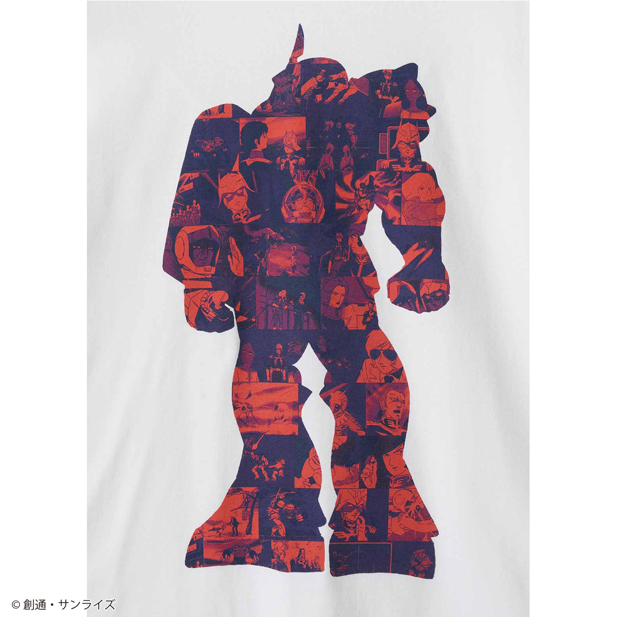 STRICT-G graniph『機動戦士ガンダム』半袖Tシャツ MS-06S シャアザクコラージュ(MS-06STシャツ)