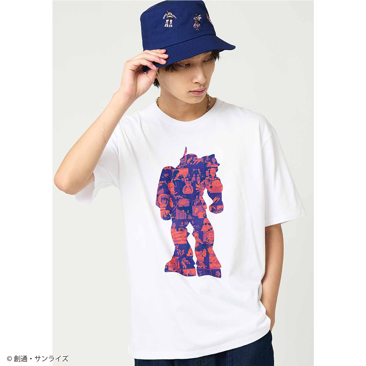 STRICT-G graniph『機動戦士ガンダム』半袖Tシャツ MS-06S シャアザクコラージュ(MS-06STシャツ)