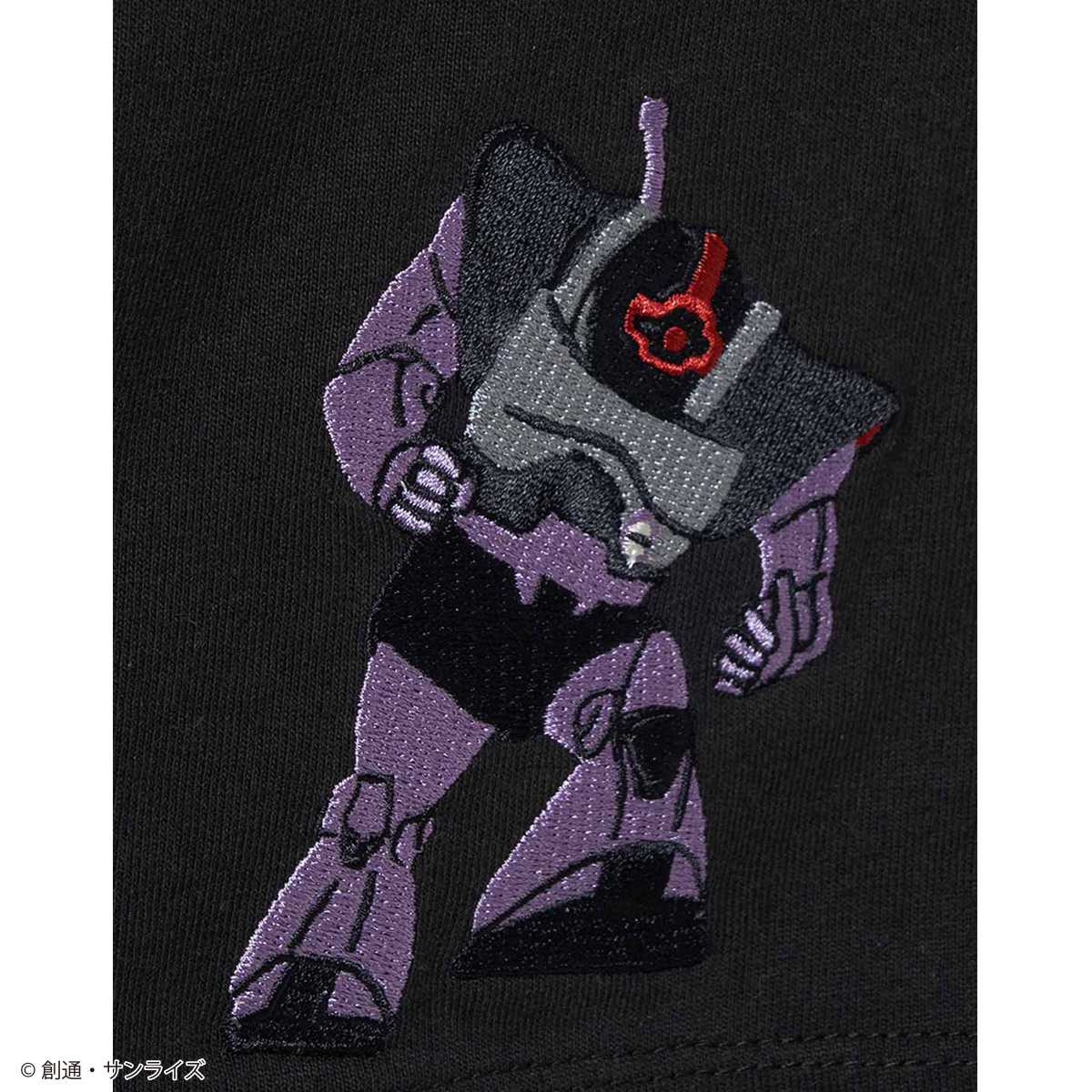 STRICT-G graniph『機動戦士ガンダム』半袖刺繍Tシャツ 黒い三連星切替(黒い三連星 ビッグシルエットTシャツ)